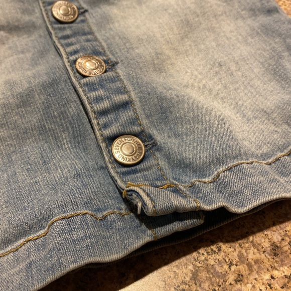 7 For All Mankind Blue Jean Denim Skirt Kids Girls Size 7 - Picture 14 of 14
